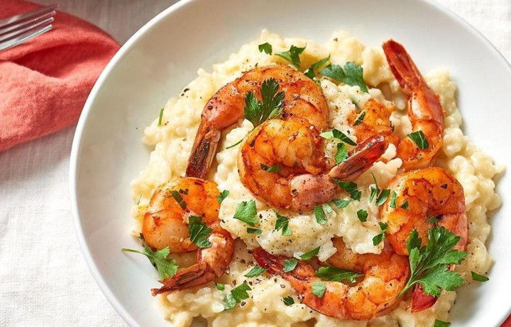 Roasted Shrimp with Parmesan Risotto