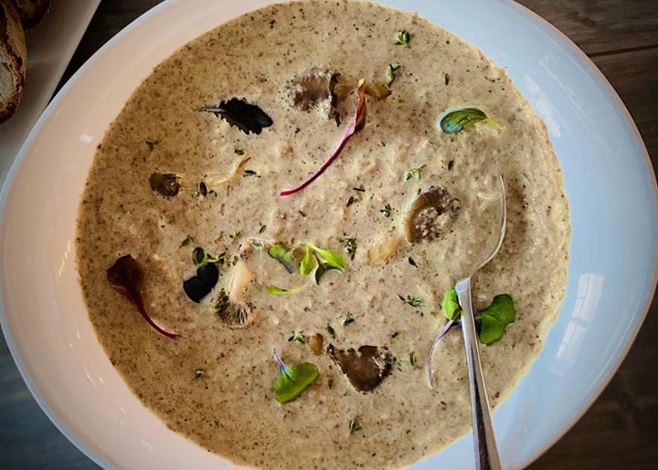 Wild Mushroom and Crab Bisque (gf)