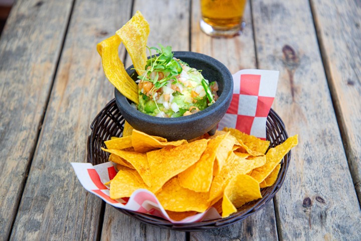 Guacamole and Chips Platter