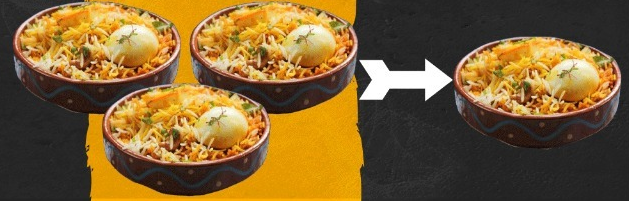 Egg Biryani (Buy 3 get 1 free)