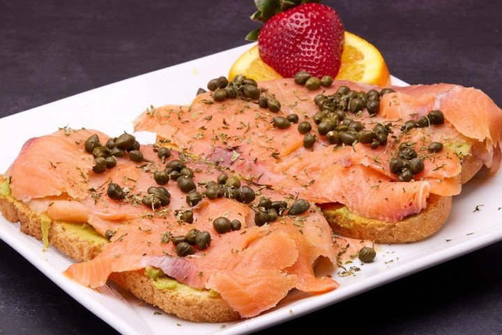 Avo Toast Mediterranean - Smoked Salmon & Capers