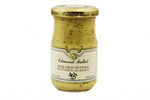 Fallot Imported Dijon with Basil Mustard 7 Oz (3 Pack)