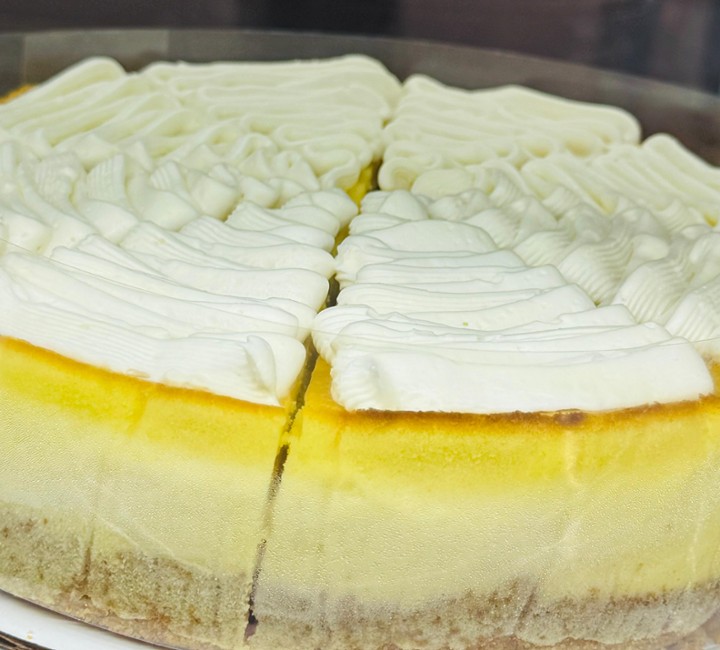 Slice of calamansi cheesecake