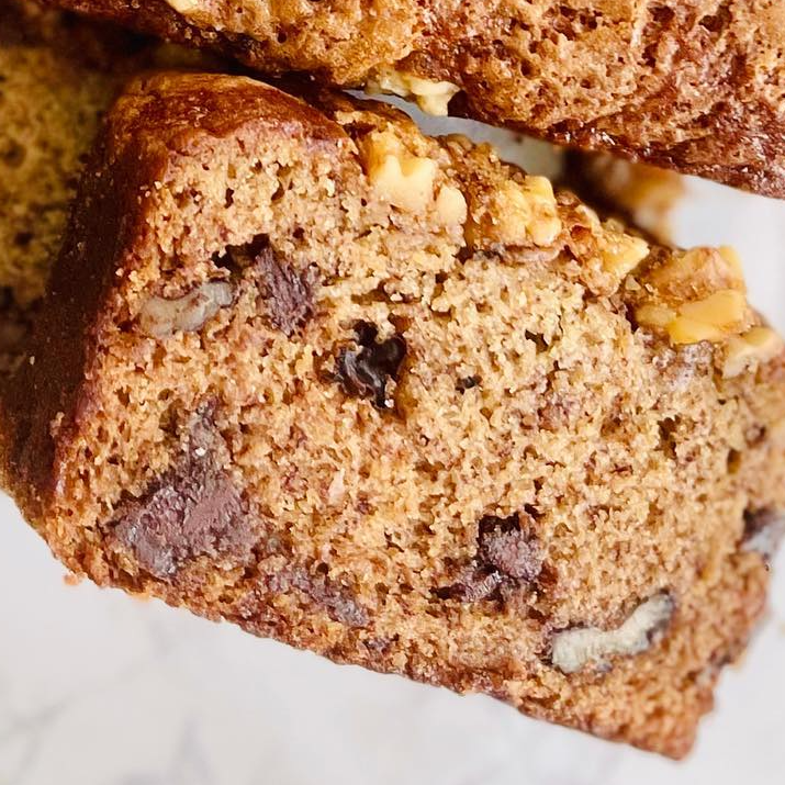 A Slice Banana Bread Chocolate Chip & Walnut 