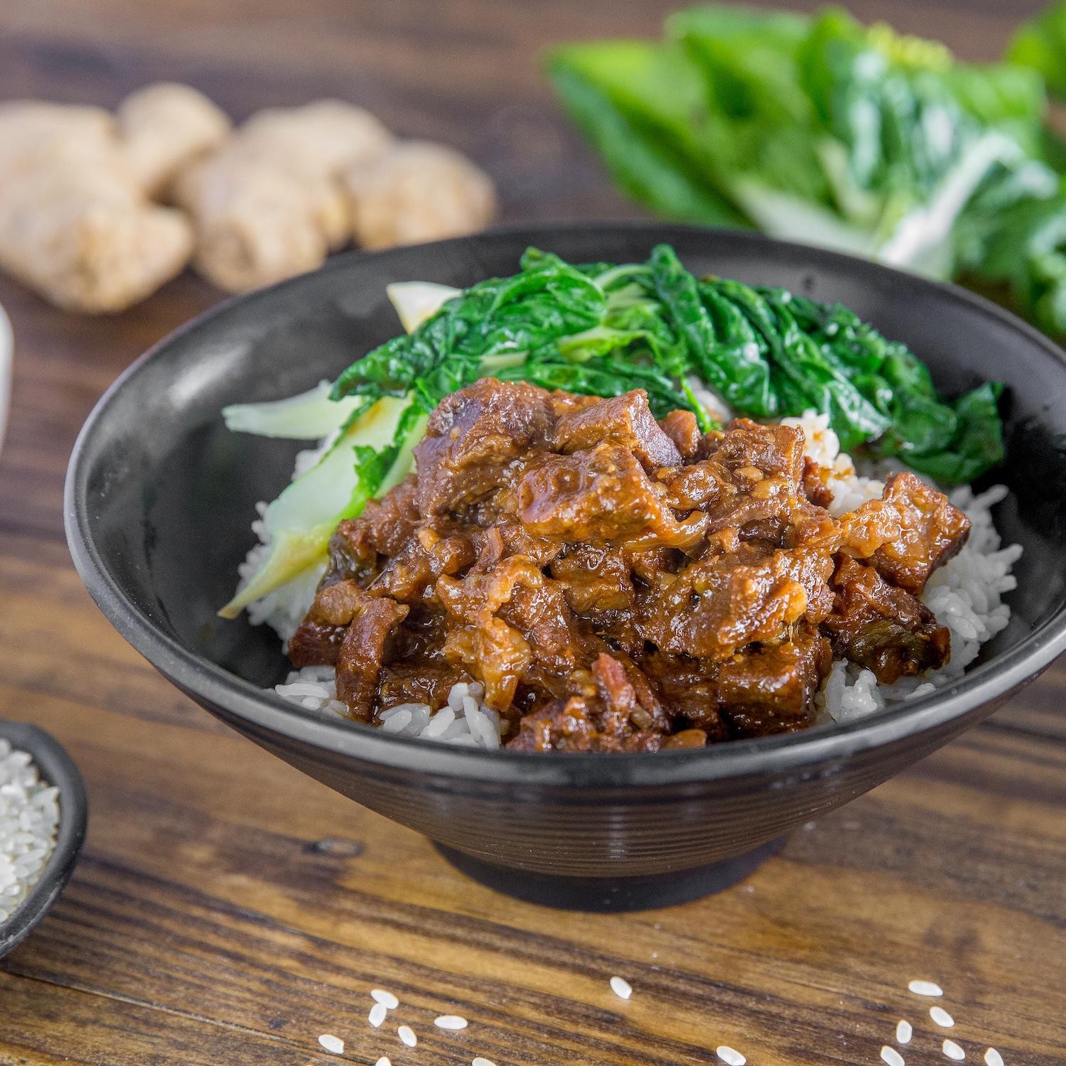 Angus Stewed Beef Over Rice