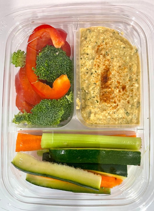 ZUCCHINI HUMMUS W/ VEGESTABLES