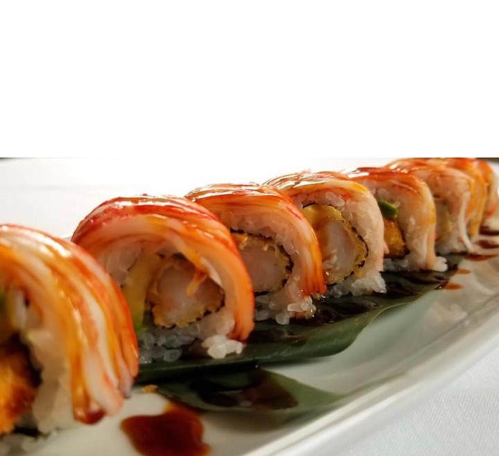 Al’s Signature Roll - Fried Shrimp, Avocado, Spicy Mayo, Crab Stick, Eel Sauce