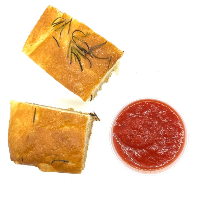 Focaccia Bites with Red Sauce