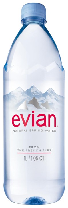 Evian Water, 1 Liter, Pack of 12 (EVI10000)