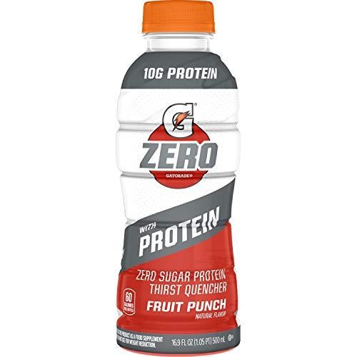 Gatorade Zero with Protein Thirst Quencher, Fruit Punch, 16.9 Oz