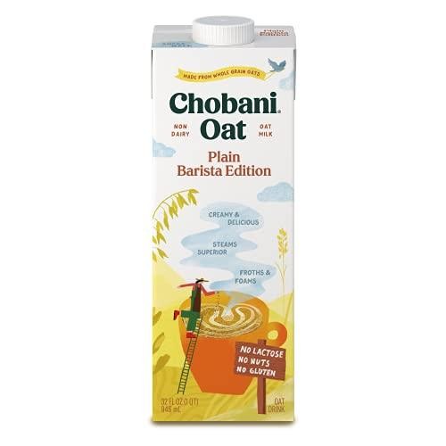 Chobani - Oat Milk, Unsweetened Oat Barista Edition, 32 FL Oz, Shelf Stable, Non Dairy Milk, Creamer, Vegan Friendly, Gluten-Free (32 FL Oz (Pack of 1