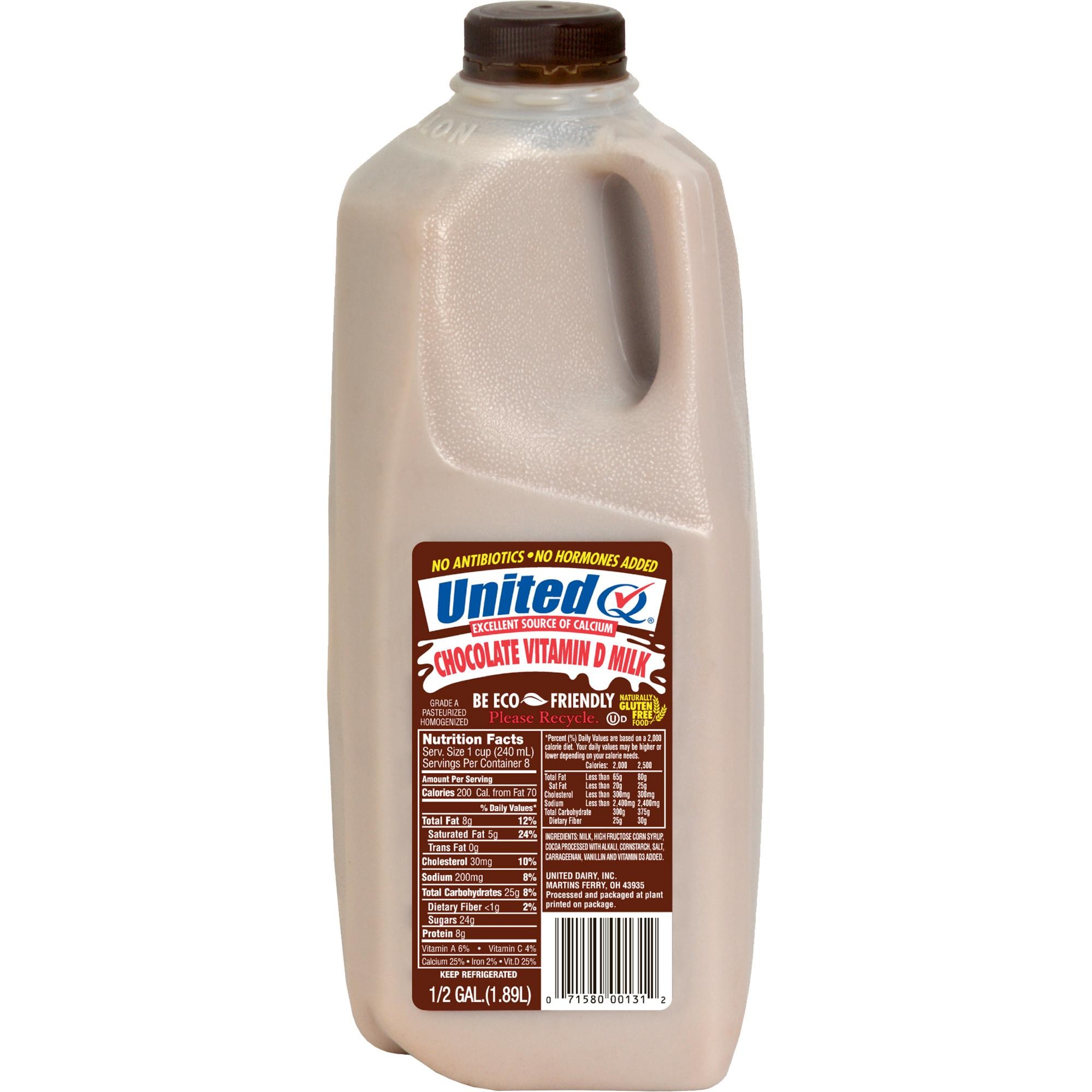 Quality Check'd United Dairy Whole Chocolate Milk, Half Gallon
