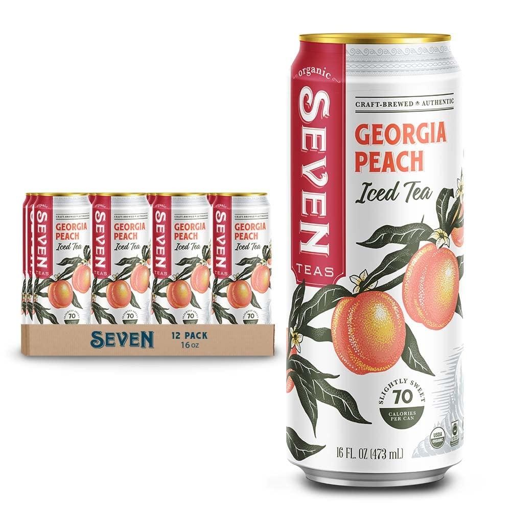 Seven Teas Organic Georgia Peach Iced Tea 16oz