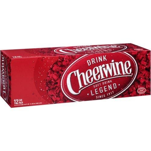 Cheerwine Cherry Cola Soda Pop  12 Fl Oz  12 Pack Cans