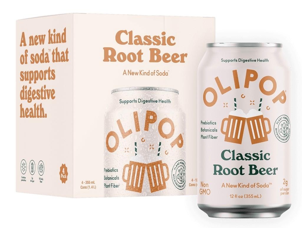 Olipop Root Beer 4pk cans