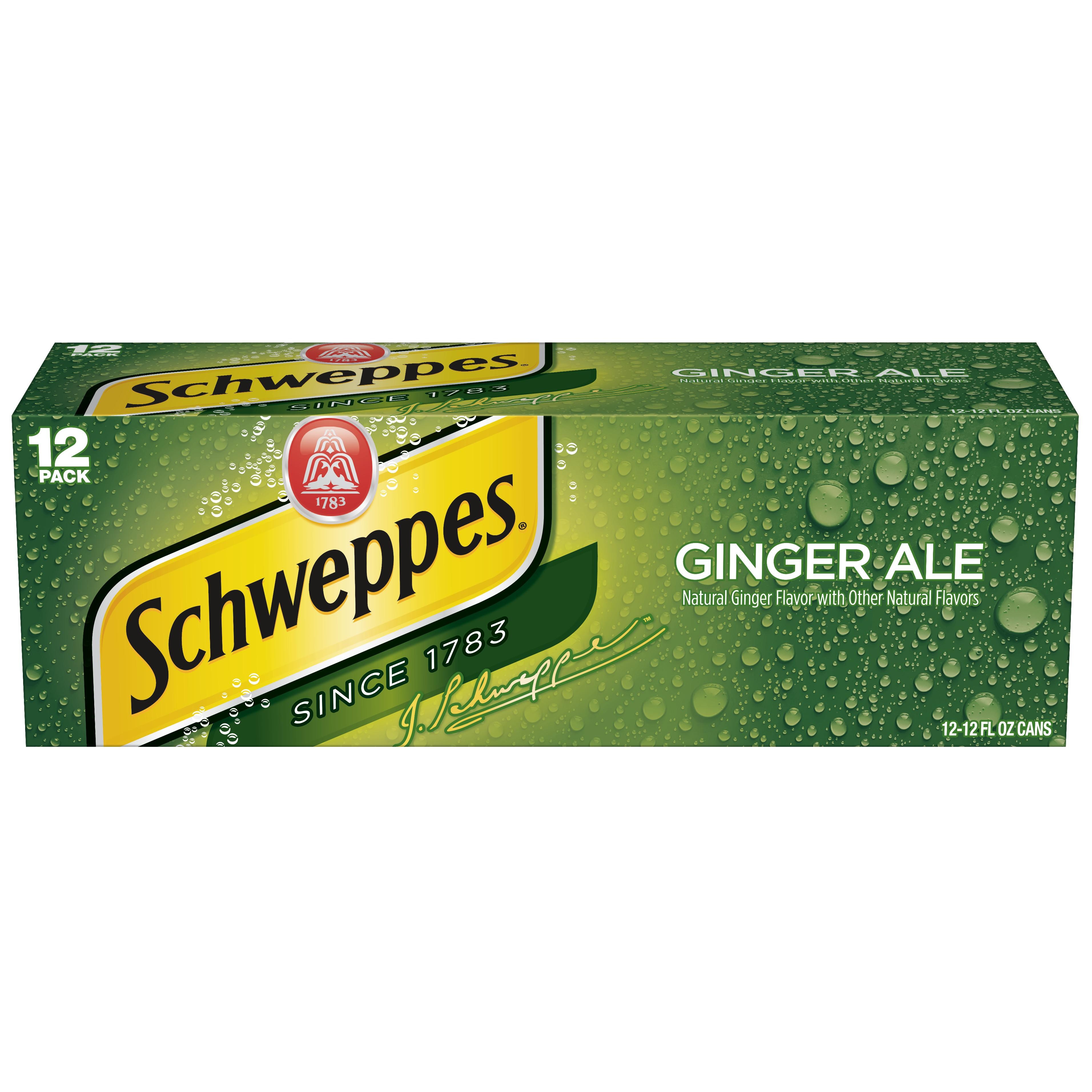 Schweppes Ginger Ale 12 Oz Cans
