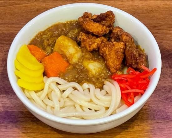 Fried chicken curry udon