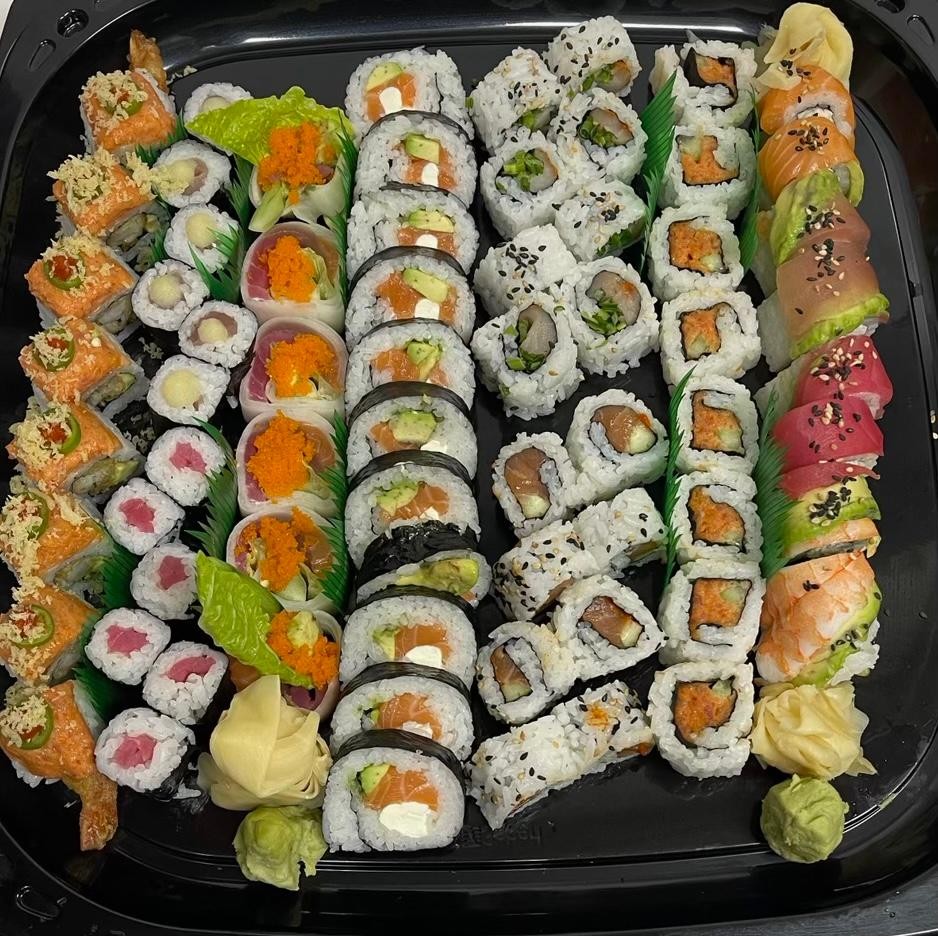 Assorted 70 piece Specialty  Sushi Tray