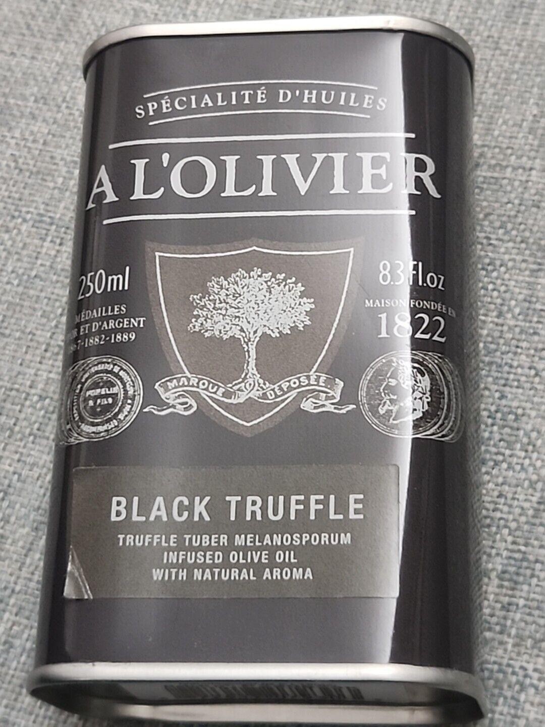 A L'OLIVIER Black Truffle Infused Olive Oil 8.3 Oz 250 Ml