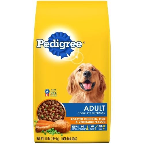 Pedigree Adult Chicken Flavor Dry Dog Food, 3.5 Lbs - 56 Oz