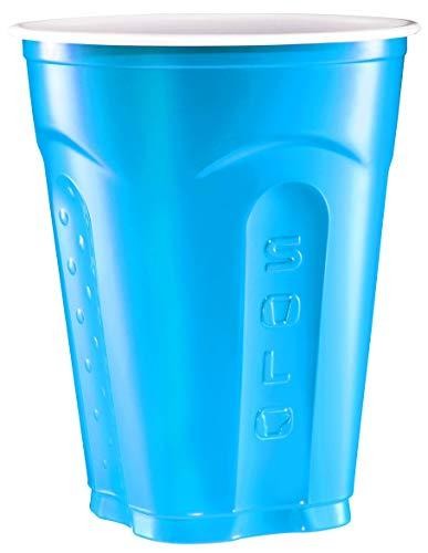 Solo Squared Party Cups, 18 Ounce, Summer Blue, 100 Cups