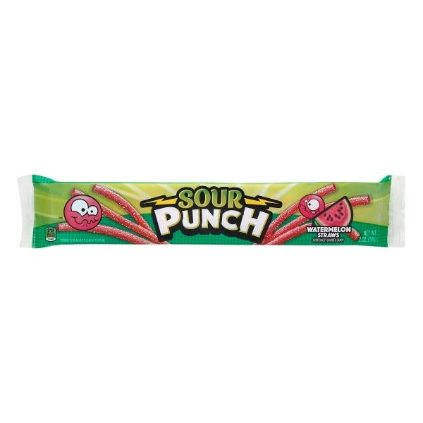 Sour Punch Watermelon Straws Candy 2.0 Oz