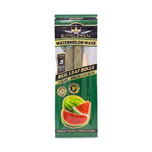 King Palm Flavors Slim Size Cones - 1 Pack, 2 Rolls - Terpene Infused - Squeeze & Pop Pre Rolls - Organic Flavored Pre Rolled Cones - King Palm Flavor