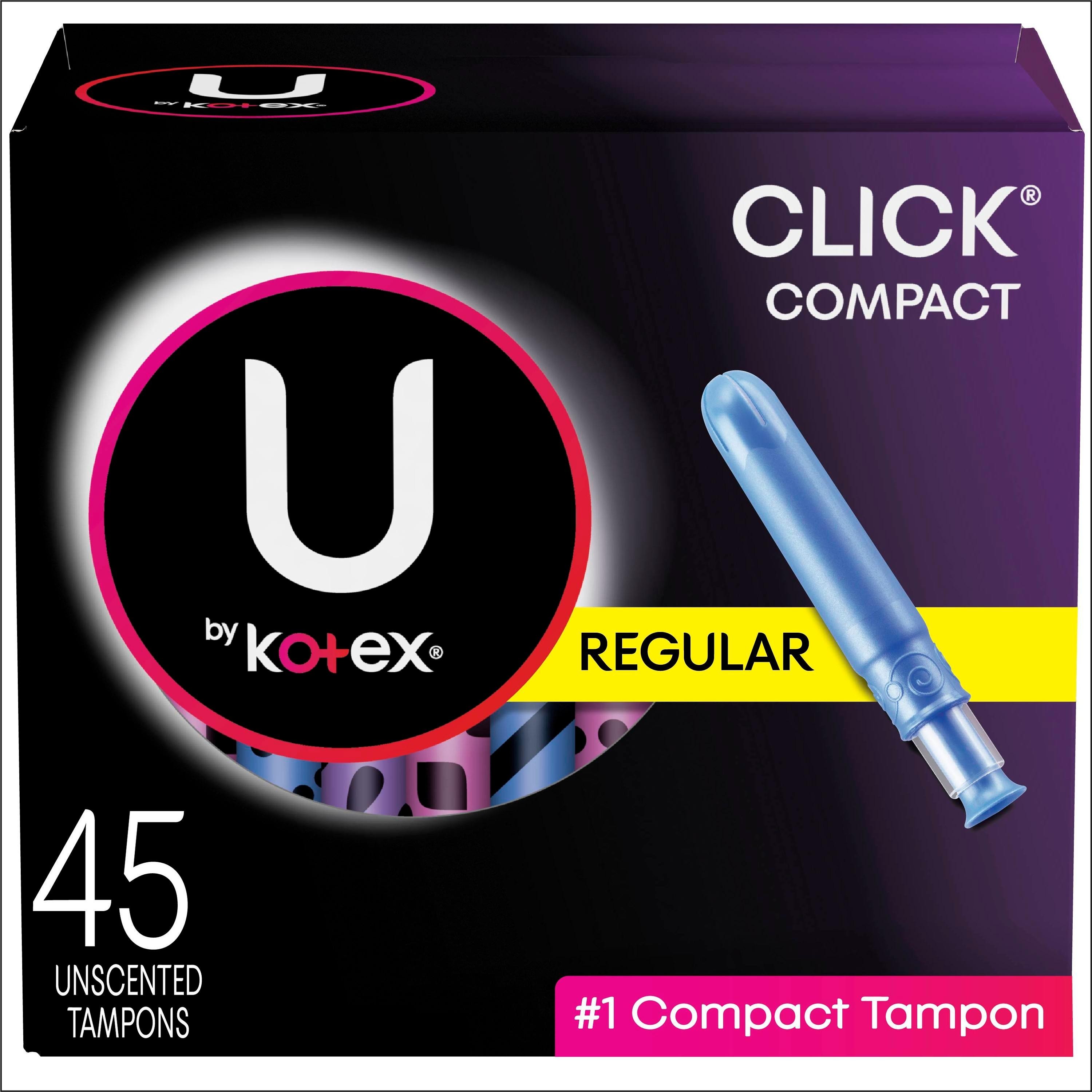 U by Kotex Click Compact Tampons Regular Unscented