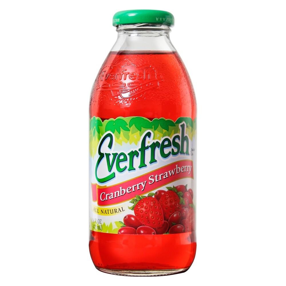 Everfresh Cranberry Strawberry - 16 Fl Oz Glass Bottle