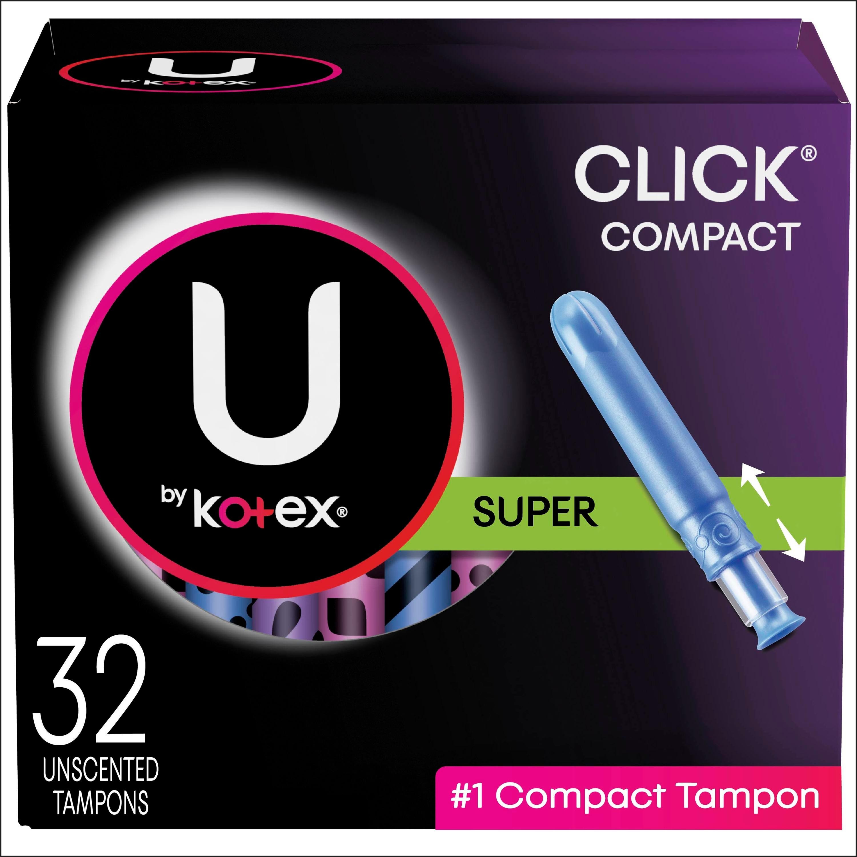 U by Kotex Click Compact Tampons Super Absorbency