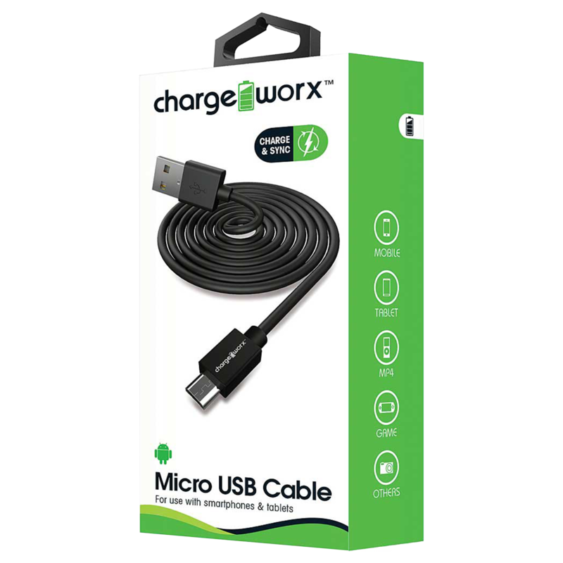 Chargeworx Android Micro USB Cable 3ft