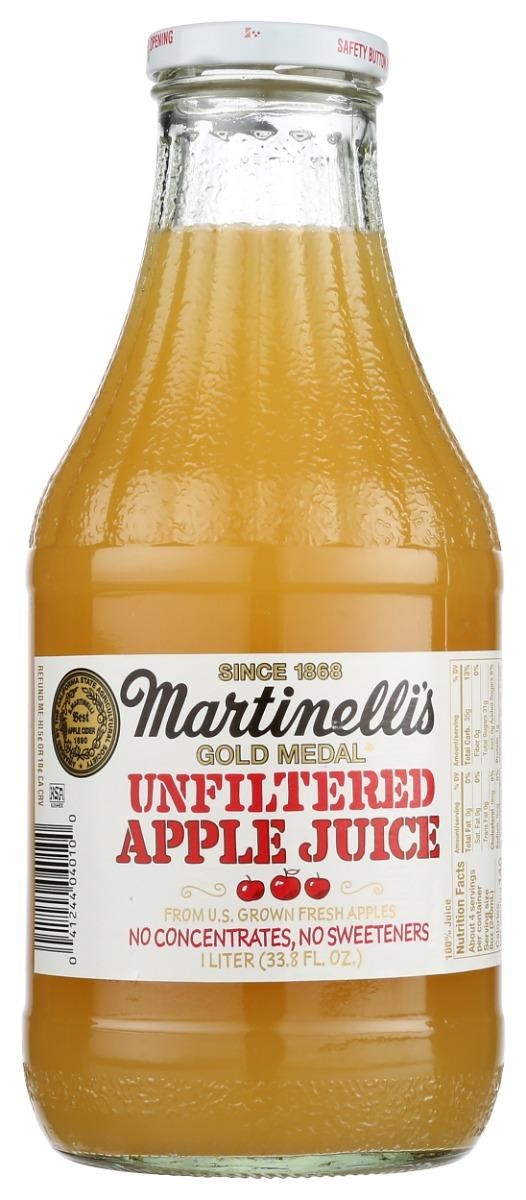 Martinelli KHCH02202945 33.8 Fl. Oz Unfiltered Apple Juice