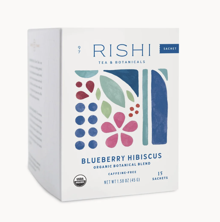 RISHI BLUEBERRY HIBISCUS TEA SACHETS