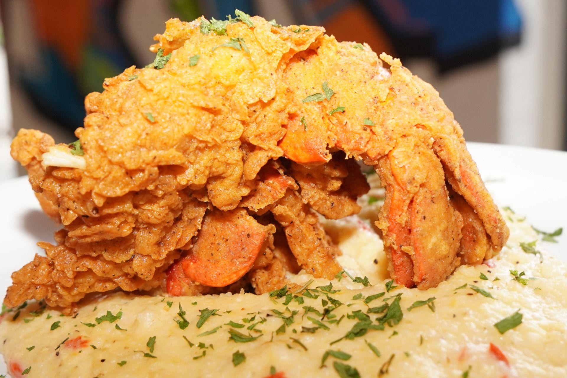 Fried Lobster & Grits