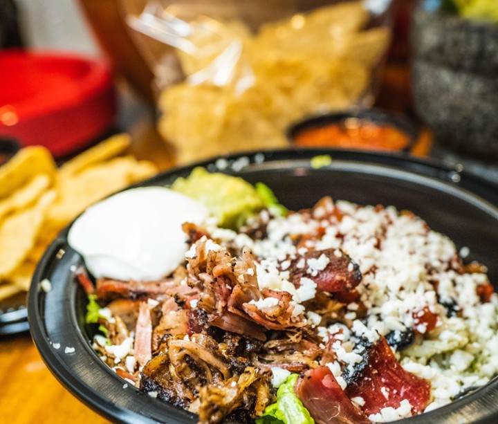 Burrito Bowl - Chips & Salsa - Beverage