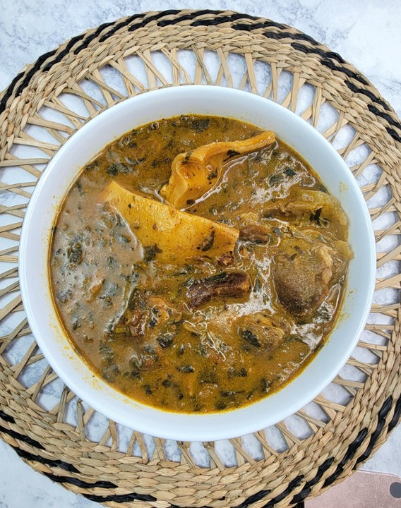 Ogbono soup with Iyan