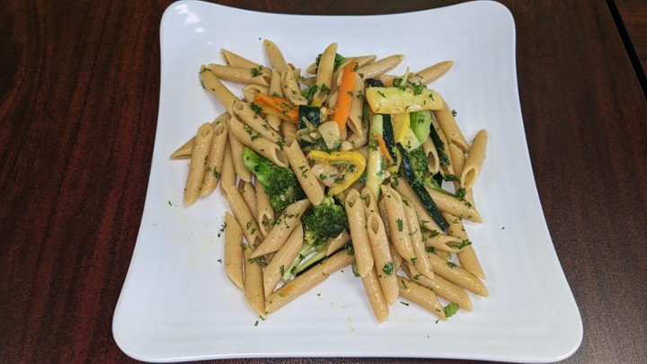Whole wheat pasta primavera