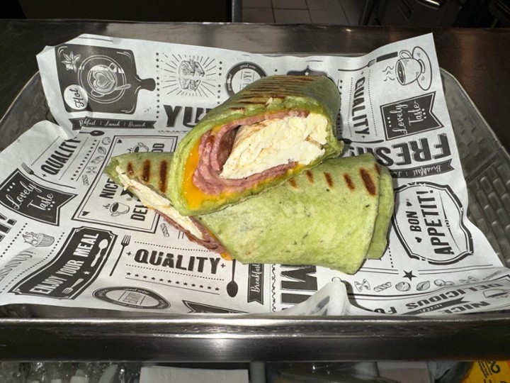 Egg white & turkey bacon wrap