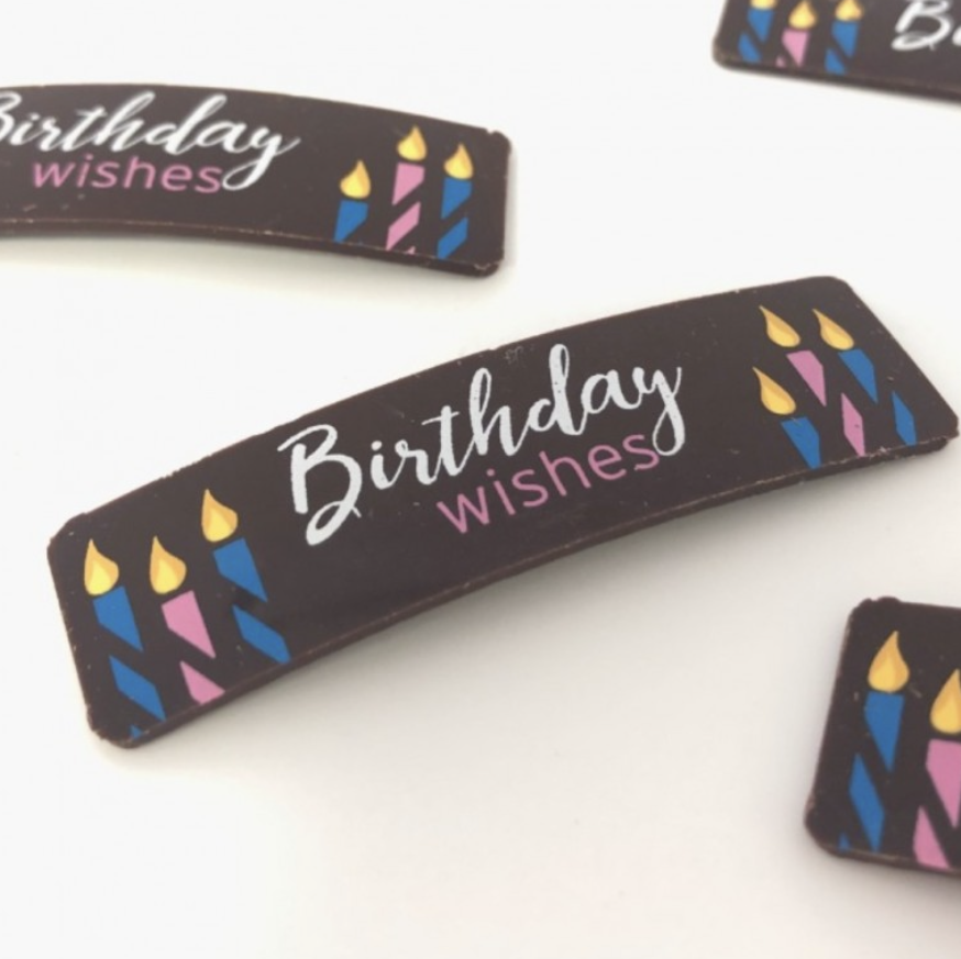 Chocolate Edible Birthday Bark + Candle