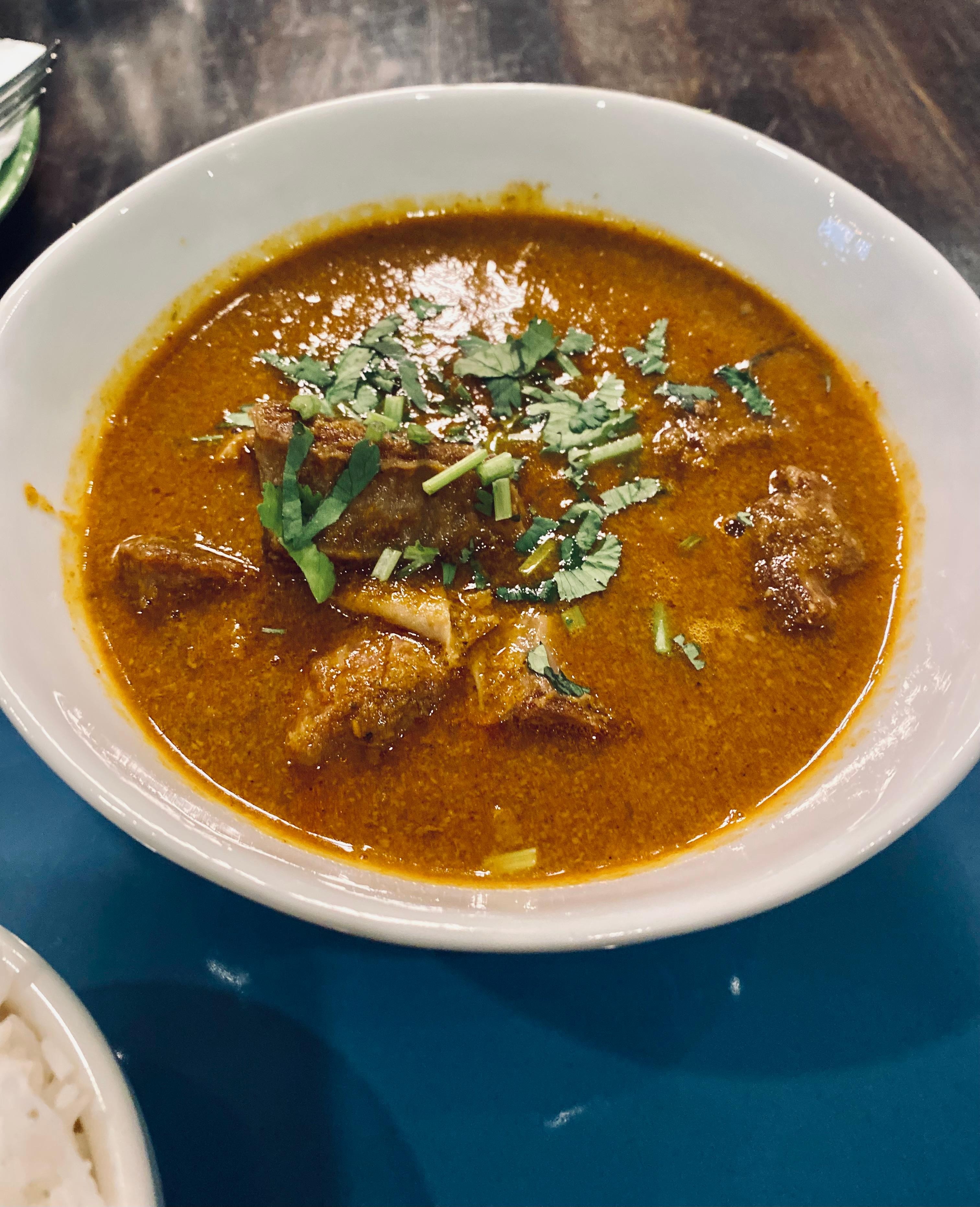 Kolhapuri Goat Curry + Basmati Rice (DF, GF, Very Hot)