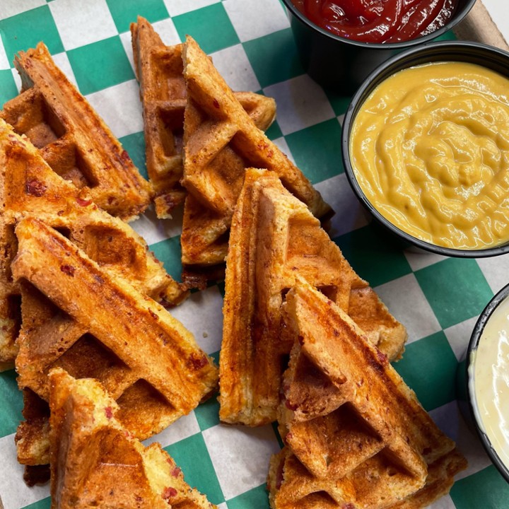 Corn Dog Waffle Dippers