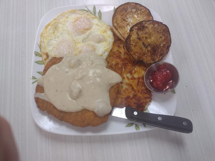 Chicken Fried Steak and Eggs