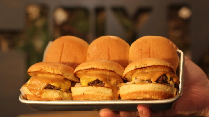 VEGAN IMPOSSIBLE CHOPPED CHEESE SLIDERS