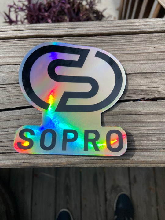 Large hologram logo sticker