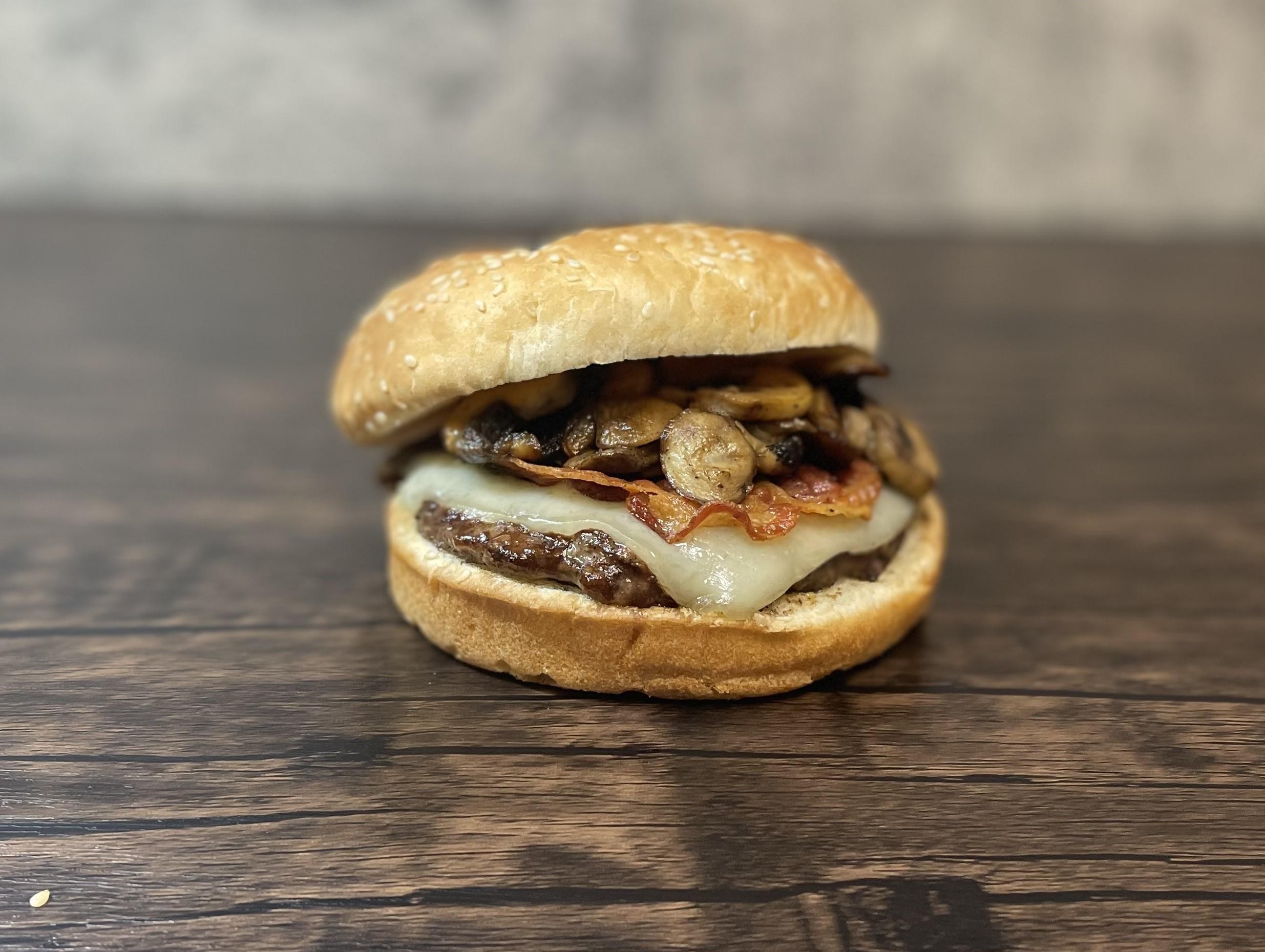 Mushroom Swiss Bacon Burger