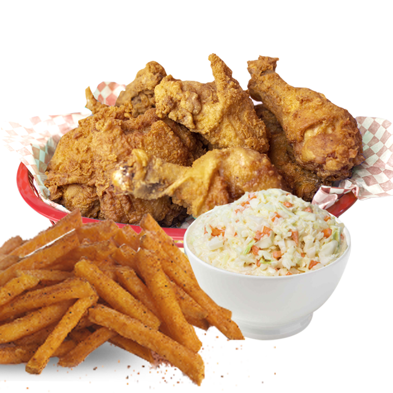 Party Pack with  24 Pc Chicken, 10 Tenders, 12 Biscuits,  4 Sides
