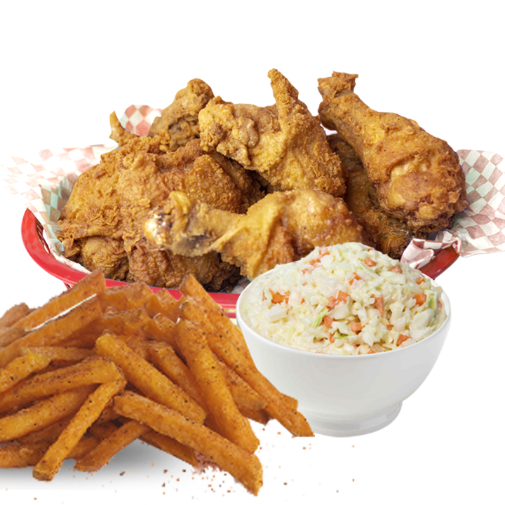 Party Pack with  24 Pc Chicken, 10 Tenders, 12 Biscuits,  4 Sides