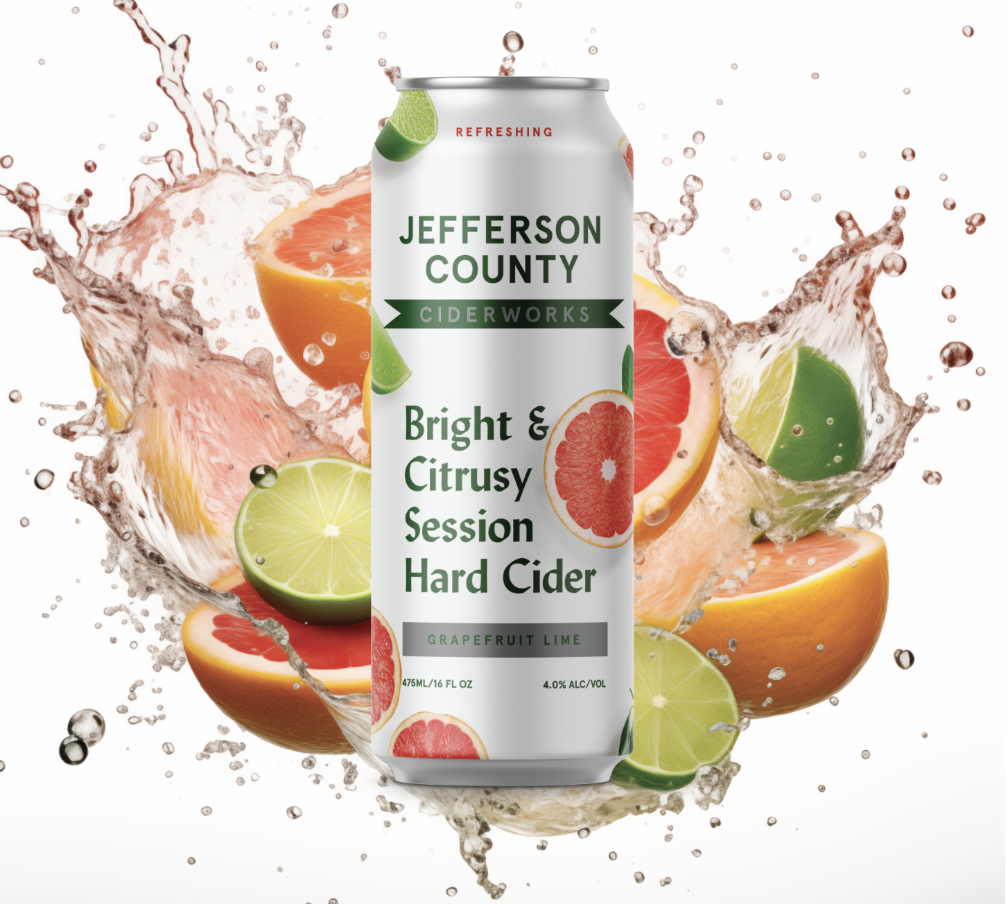 Jefferson County Grapefruit Lime Hard Cider Can