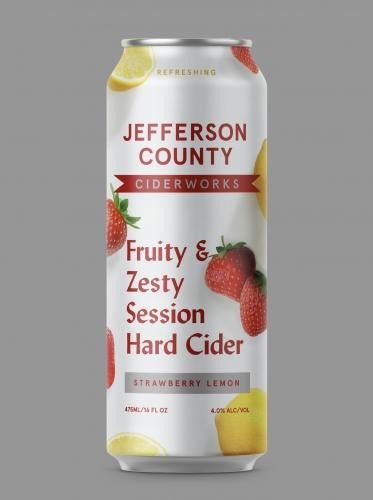 Jefferson County Strawberry Lemon Cider Can