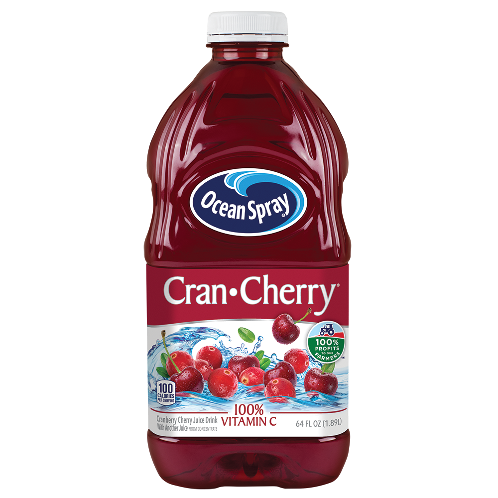 (2 Pack) Ocean Spray Juice, Cran-Cherry, 64 Fl Oz, 1 Count